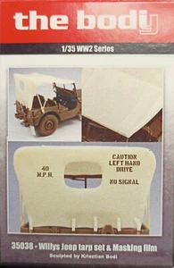 MODELLISMO - Willys Jeep tarp set & Masking film- THE BODY 1:35 Scale - Foto 1 di 1