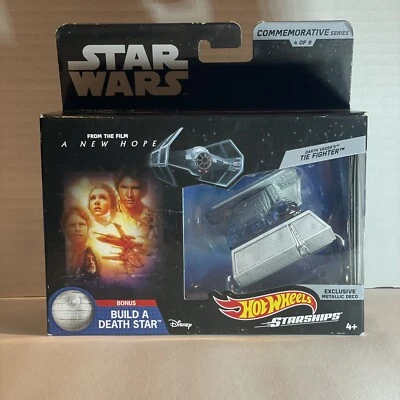 Star Wars Hot Wheels Starships Diecast Darth Vader Tie Fighter Conmemorativo 18 Foto 1 de 4