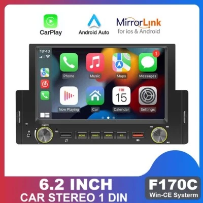 Radio de Coche CarPlay 6.2" Pulgadas Bluetooth Usb Sd Modelo F170C - Imagen 1 de 4