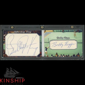 Billie Jean King & Bobby Riggs signed Cut Custom Booklet JSA COA Tennis Z2240 - Picture 1 of 2