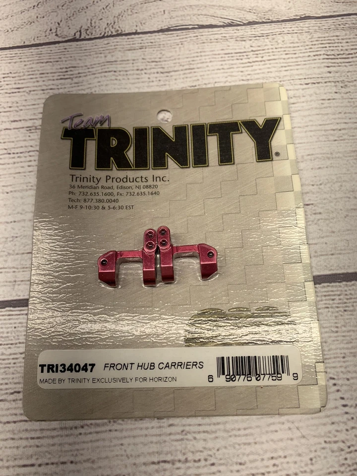 Trinity Front Hub Carriers Red Aluminum Team Losi Mini T 1.0 Mini-T Tri34047 - Image 1 of 1