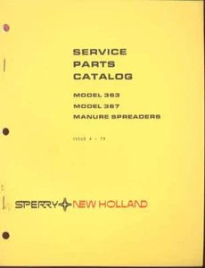 New Holland 363/367 Manure Spreader Service Parts Catalog - Picture 1 of 1