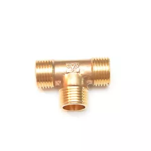 1/2" BSP Male Tee British Brass Pipe Fitting Fuel, Air, Water, Oil, Gas FasParts - Picture 1 of 6