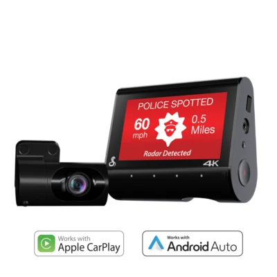 Cobra Smart Dual View Dash Cam SC 250R 4K Parking Live View Mayday 32 GB CarPlay - Image 1 of 4