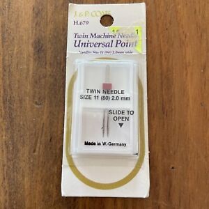 Coats Clark Universal Twin Stretch Sewing Machine Needle Size 11 2mm Vintage