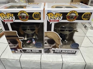 Axl Rose Skeleton & Duff Mckagan Guns 'N' Roses #401 #403 Funko Pop Vinyl New - Picture 1 of 2