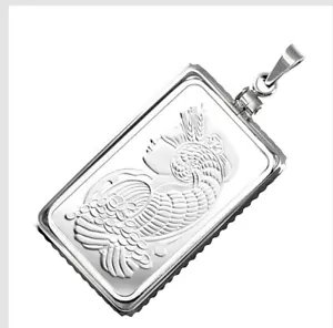 Stainless Steel bezel frame for 1 oz Credit -Pamp Lady Fortuna Platinum Bar - Picture 1 of 4
