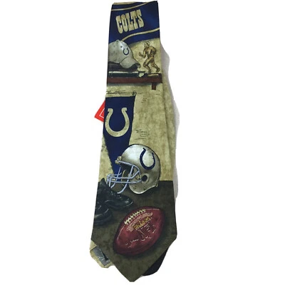 Corbata para hombre Indianapolis Colts con licencia NFL fútbol americano deportes seda corbata AR80 Foto 1 de 4