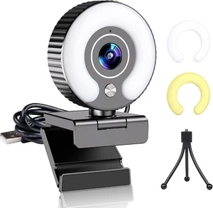 1080P HD Webcam with Microphone USB Streaming Web Camera for PC/Computer/Desktop - Picture 1 of 7