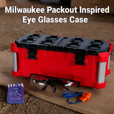 Estuche para gafas inspirado en Milwaukee Packout | Estuche para tapón para oídos y lente Foto 1 de 4