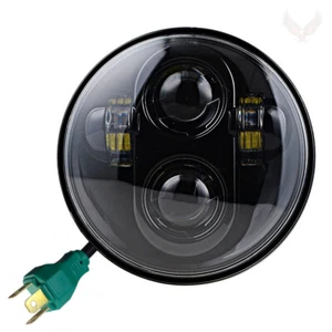 Eagle Lights 5 3/4" Motorcycle Black Projector Harley LED Headlight Sportster - Picture 1 of 4