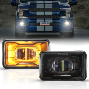 Luz antiniebla LED PUNTO para Ford F150 2015-2020 lámpara de conducción rectangular con giro ámbar - Imagen 1 de 12