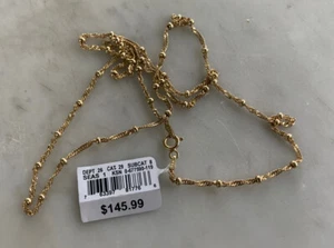 Collar HELEN ANDREWS Sears Italia oro 24K sobre libra esterlina con cuentas 24 pulgadas - Imagen 1 de 4