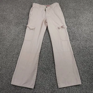 VTG Unionbay Pants Womens 3 Pink Cargo Boot Flare Button Fly Grunge Rap 90s Y2K - Picture 1 of 19