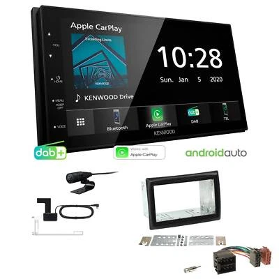 Kenwood Autoradio Apple CarPlay DAB+ für Renault Megane II 2002-2008 schwarz - Bild 1 von 4