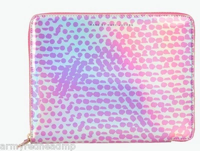 Marc Jacobs Techno Lynne Print Rose Gold Hologram iPad Folio Tablet Case NWT  - Image 1 of 3