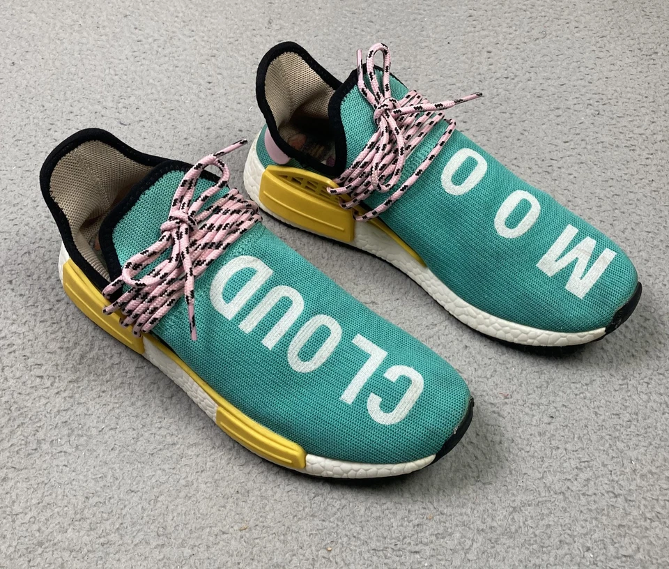 Adidas Pharrell Williams Hu NMD Shoes Mens Size 11.5 Cloud Moon Boost 4C7188 - Image 1 of 4