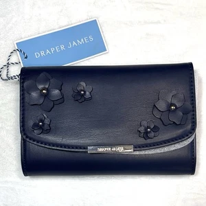 Draper James Umhängetasche Gänseblümchen Handtasche dunkelblau 6 CC Einschubtaschen Neu mit Etikett - Bild 1 von 18