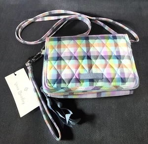 Vera Bradley RFID 3-in-1 Crossbody Wristlet Wallet Purse In Gingham Plaid NWT - Picture 1 of 11