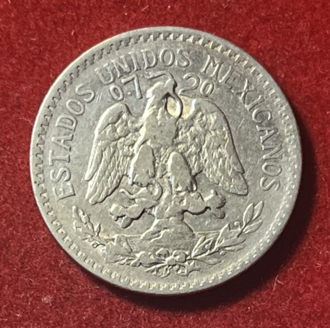 50 Centavos 1920 Year Silver Mexican Coins (1905-Now) for