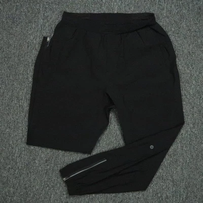 Pantalones Lululemon Para Hombre Medianos Negros Surge Jogger Entrenamiento Corto Ligeros Foto 1 de 4