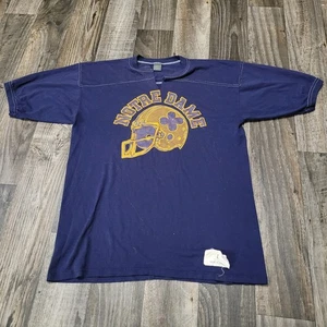 Vintage Notre Dame Shirt Mens Large NCAA Football Russell Athletic 80s - Picture 1 of 14