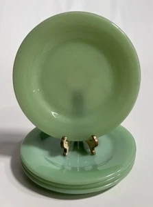 4 Vintage Fire King Jadeit Restaurant Geschirr 6-3/4" Brot Dessert Salat Teller - Bild 1 von 5