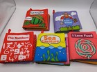 5 Baby Crinkle Books - Numbers - Food - Animals - Educational Texture Soft