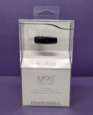 New Plantronics Bluetooth Wireless Universal Headset w/ HD Audio M95 - Image 1 of 3