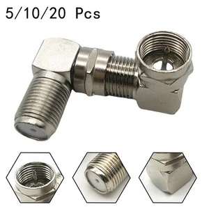 Perfect Design Zinc Alloy 90 Degrees Cable TV Coaxial Connector Adapter - Zdjęcie 1 z 21