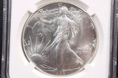 NobleSpirit (JS) 1986 S Silver Eagle $1 San Francisco First Year NGC MS69 - Image 1 of 4