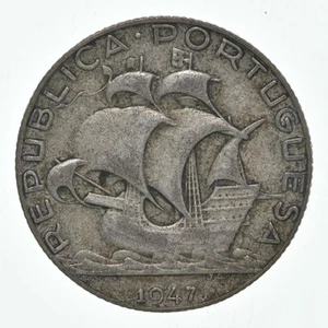 Roughly the Size of a Dime 1947 Portugal 2 1/2 Escudos World Silver Coin *937 - Picture 1 of 3