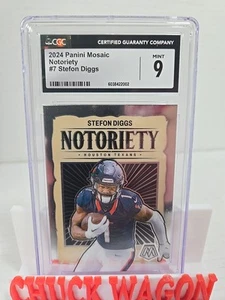 CGC 9 Mint 2024 Panini Mosaic #7 Stefon Diggs Notoriety Mosaic  - Picture 1 of 2
