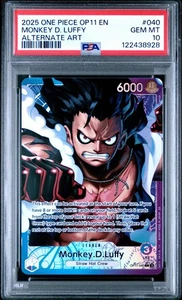 2025 ONE PIECE OP11 040 MONKEY D. LUFFY ALTERNATE ART PSA 10 GEM MINT - Bild 1 von 2