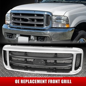 For 99-04 Ford F250 F350 Super Duty Chrome Molding Grille w/ Emblem Provision - Bild 1 von 8