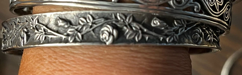 ~Brazalete James Avery Rosa Plata Esterlina .925 SOLO UN BRAZALETE Talla M~24.7g Foto 1 de 4