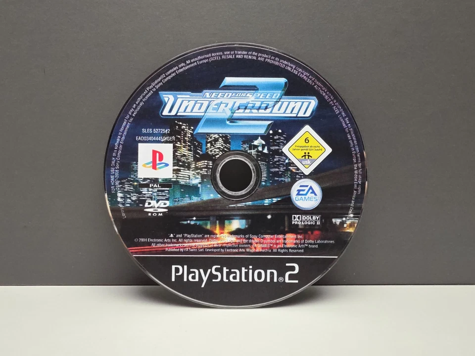 NEED FOR SPEED UNDERGROUND 2 SONY PLAYSTATION 2 PS2 PAL ONLY DISC TOP CONDITION - Bild 1 von 1
