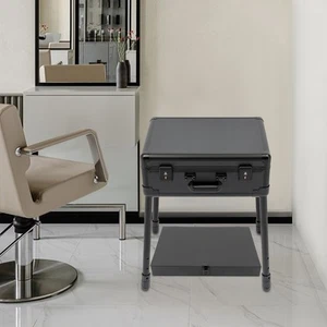 Profi Friseur Stylist Koffer mit verstellbarem Ständer und großer Kapazität schwarz - Bild 1 von 23