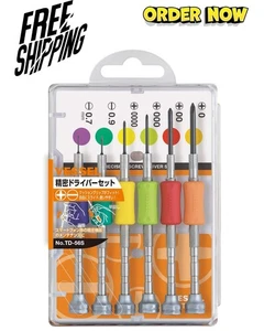 Präzisions-Schraubendreher-Set 6 Stück JIS ultra kleine Schrauben tragbare Box Japan - Bild 1 von 7