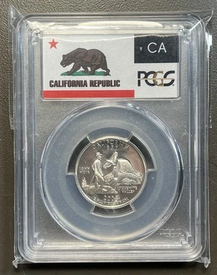 2005-S California Silver 25c Quarter PCGS PR69DCAM Deep Cameo Coin - Image 1 of 2