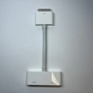 GENUINE OEM APPLE 30-PIN TO HDMI AV CABLE ADAPTER - MODEL A1422 – White - Picture 1 of 4