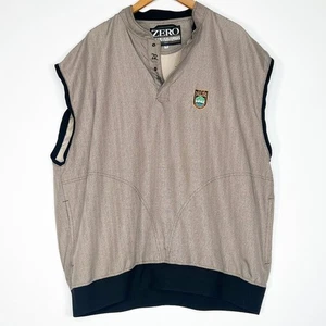 Zero Restriction Golf Outerwear Chevron Pullover Vest Shirt Beige Tan Black - Picture 1 of 12