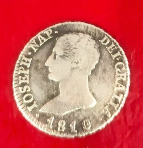 ESPAÑA. AÑO 1810. JOASÉ NAPOLEÓN. 4 REALES PLATA AI. PESO 5,8 GR - Foto 1 di 2