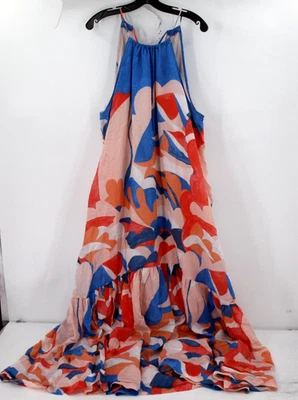 Maeve Anthropologie Halter Maxi Dress Womens 2X Summer Abstract Print Boho - Image 1 of 4