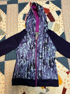 Champion Zip Up Hoodie Girls Size Medium 7/8 Long Sleeve Purple Athletic Wear - Picture 1 of 7