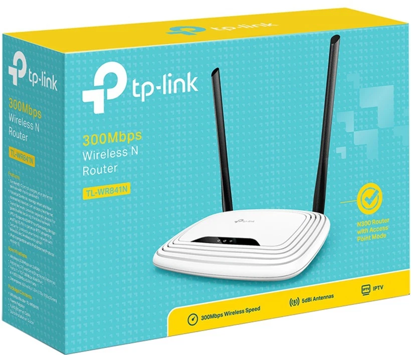 ROUTER WIRELESS N 300MPS 4 ETHERNET 1 WAN TP-LINK TL-WR841N - Immagine 1 di 1