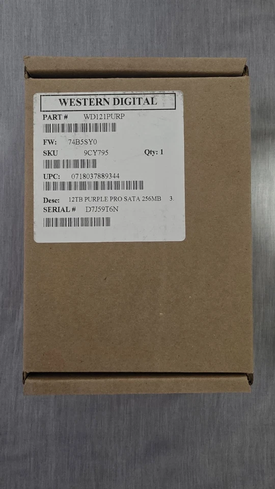 Western Digital WD121PURP 12TB Purple Pro 3.5" SATA Hard Disk Drive - Image 1 of 1