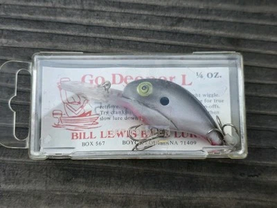 VINTAGE BILL LEWIS GO DEEPER L DIVING CRANKBAIT NEW ORIG. Box 1/4 Oz. DL05 - Image 1 of 4