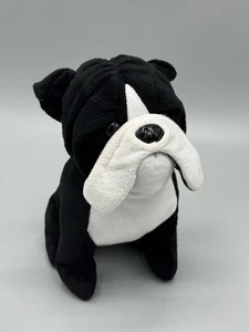 Bulldog Puppy Dog Plush 9” Stuffed Animal Black & White MTY International - Picture 1 of 8