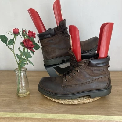 Men’s Chocolate Brown Leather Wrangler Lace Up Chukka Boots Size UK8/EU42 - Image 1 of 4